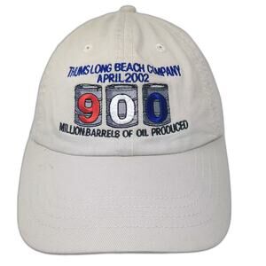 Cobra Caps Baseball Cap Beige Blue One Size Thums Long Beach Oil Produced Hat